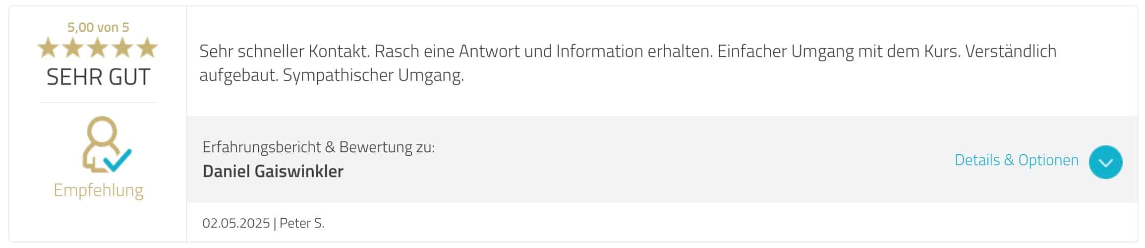 Kundenfeedback Success on Demand