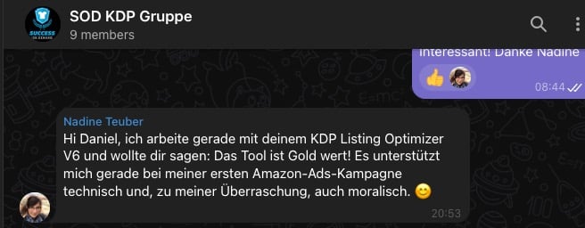 Testimonial Nadine Teuber GPT Hilfe